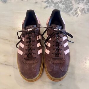 Adidas gazelle bold Suede Sneakers in Brown and Pink